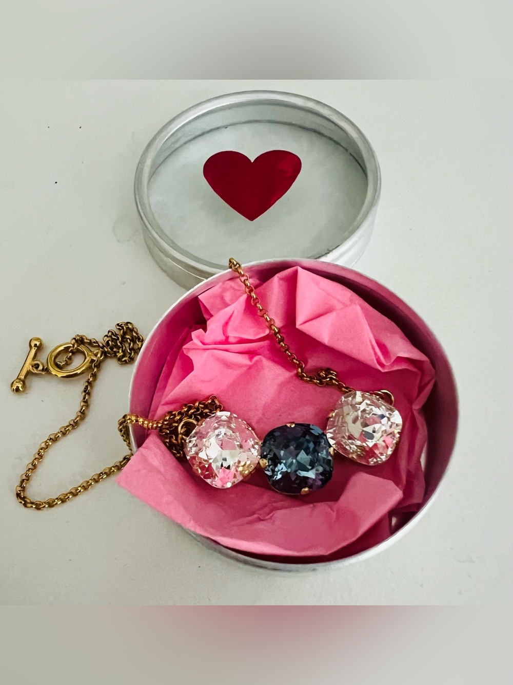 JOJO Loves You❤️ Crystal Trio Necklace